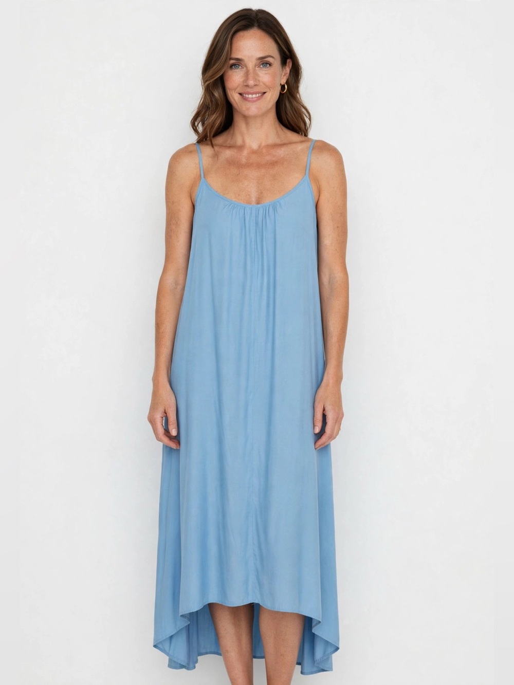 Tuckernuck || Pomander Place Strappy Midi Maxi Dress Keyhole Back Blue XXL
